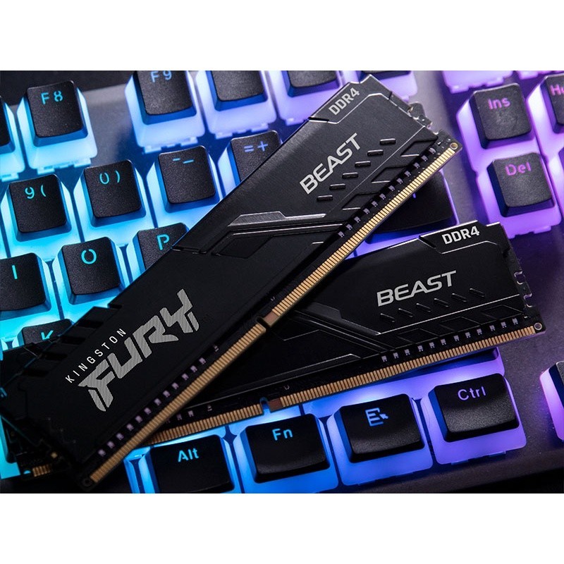 8GB DDR4 3200MHz CL16 RAM PC (แรม) KINGSTON FURY BEAST 1.35V (BLACK) (KF432C16BB/8) - LT.