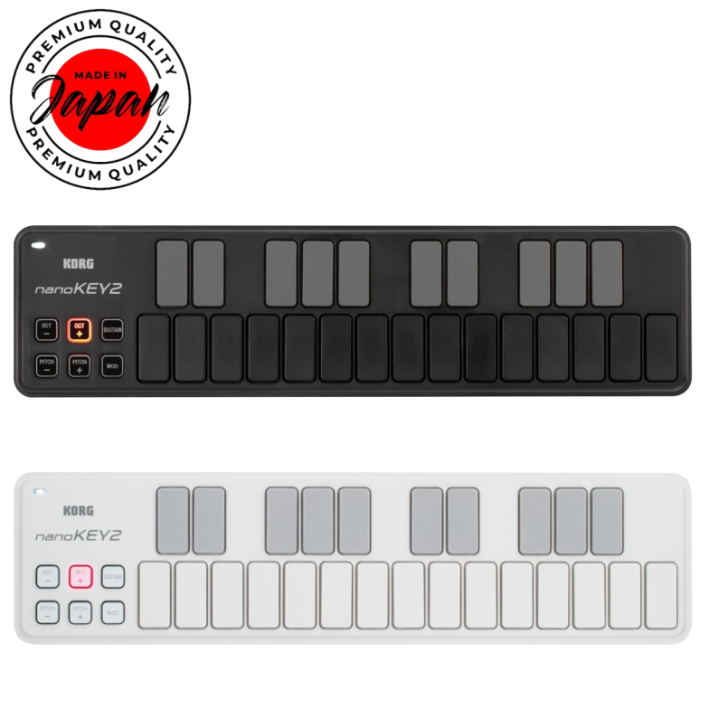 KORG nanoKEY2 BK/WH Black/White Standard USB MIDI Keyboard Music Production DTM Compact design makes it ideal for carrying Easy-to-start software license included 25 keys Free shipping direct from Japan