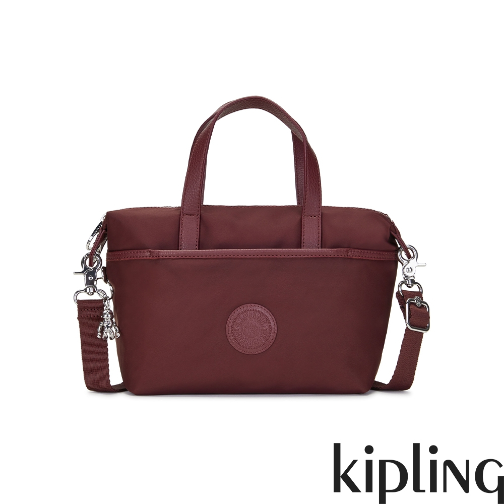 Kipling ของแท้ 💯 รุ่น KALA Compact สี Deep Aubergine ขนาดกระทัดรัด ถือสวย หรือใส่สายยาว สะพายได้ด้วย