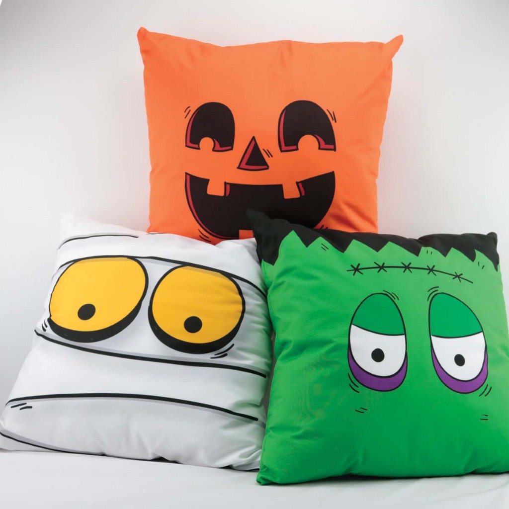 หมอนอิง ตุ๊กตาไดคัท Halloween ผลิตจากผ้าไมโครป้องกันไรฝุ่น ด้านในยัดด้วยใยสังเคราะห์ ไม่ทำให้อับชื้น