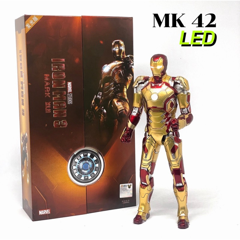 IRON MAN MK42 MK 42 ZD TOYS LED Ver. 1/10 Action Figure 18 cm (มีไฟ)