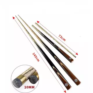 ไม้สนุ๊กเกอร์ 4จำปา ไม้คิว ไม้แอช 2 ท่อนต่อกลาง 145.5 cm หัวคิวหนังวัว 10 mm หนัก 17.5 ออนซ์ ของพร้อมส่ง