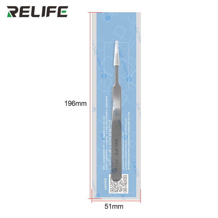 แหนบปลายแบนแม่นยำ RELIFE ST-13 PRECISION FLAT TIP TWEEZERS