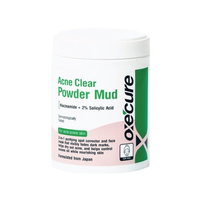 แป้งโคลน Oxecure Acne Clear Powder Mud 50g สำหรับผิวที่มีปัญหาสิว