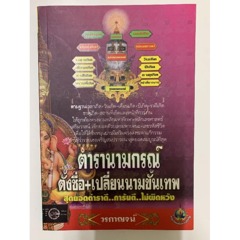 ตำรานามกรณ์​ ตั้งชื่อเปลี่ยนนามขั้นเทพ