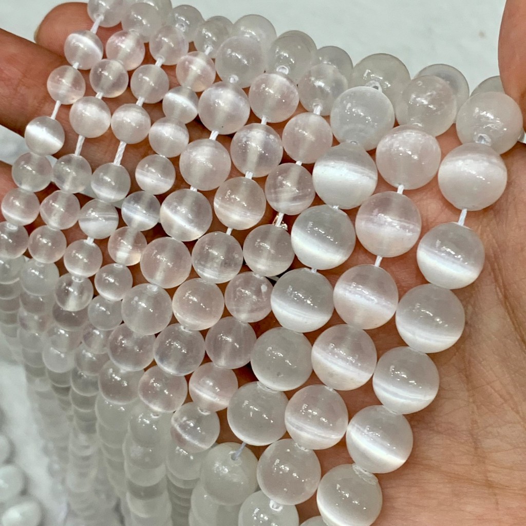 เซเลไนท์ Selenite ทรงกลม เส้นยาว (เกรด A) *เล่นแสงสวยมาก*
