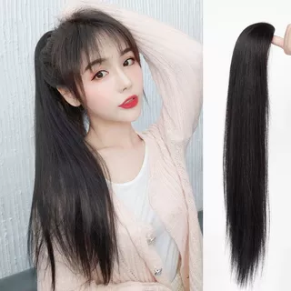 🔥แฮร์พีช หางม้า ดัดปลาย สไตล์เกาหลี แบบผูก ผมปลอม วิกผมยาว สวมใส่ง่าย ผมตรงและผมหยิก ผมนิ่ม สวย ดูเป็นธรรมชาติ ใช้งานง่า
