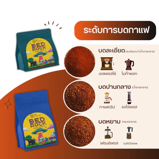 (รวมสู้นม!!!)เมล็ดกาแฟคั่วเข้ม BedRock และ Mellow Milk ไม่ติดเปรี้ยว โรบัสต้า+อราบิก้า โรงคั่วกาแฟซิกซ์สโต