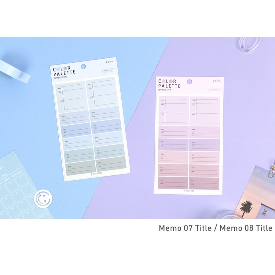 Color Palette Sticker (Memo) สติ๊กเกอร์