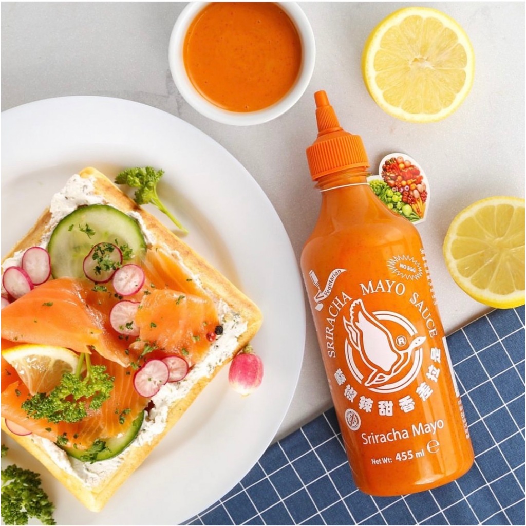 ซอสพริกศรีราชามาโย ตราห่านบิน ขนาด 455 มล. Flying Goose Sriracha Mayo Sauce 455 ml.
