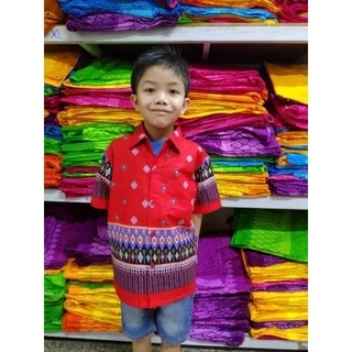 เสื้ออาเซียน​เด็ก ลายไทยเหลี่ยม