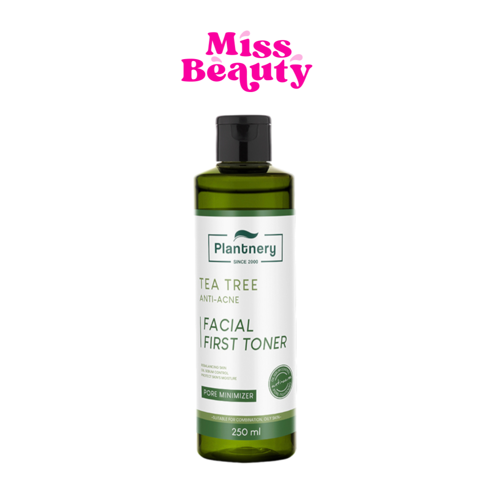 Plantnery Tea Tree First Toner 250 ml โทนเนอร์ ที ทรี สูตรช่วยลดสิว และควบคุมความมัน