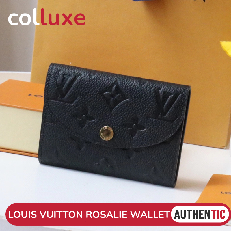 👜หลุยส์วิตตอง Louis Vuitton LV กระเป๋าใส่เหรียญรุ่น Rosalie กระเป๋าสตางค์ผู้หญิง Black