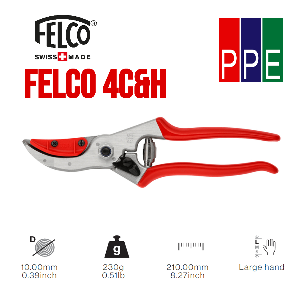 FELCO 4C&H [FELCO] กรรไกรตัดกิ่งกุหลาบ ตัดเก็บดอกไม้ (Cut & Hold)