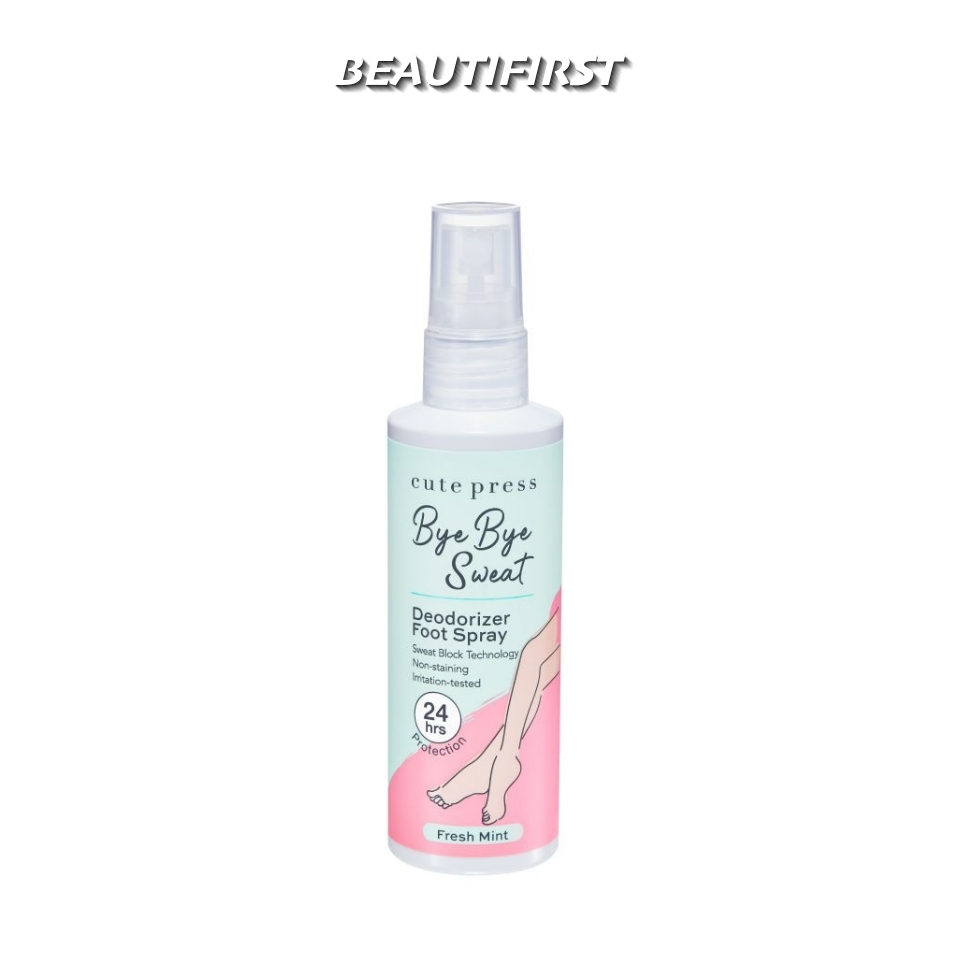 สเปรย์ระงับกลิ่นเท้า CUTE PRESS BYE BYE SWEAT DEODORIZER FOOT SPRAY (100ml)