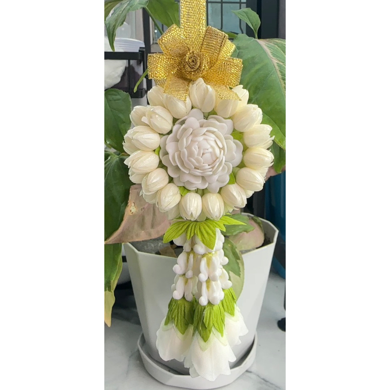 🌸พวงมาลัยแขวนหน้ารถ🌸