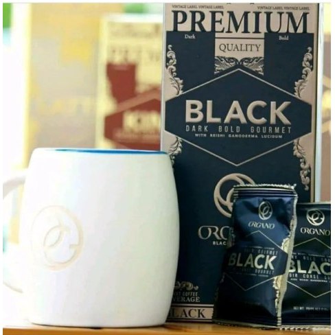 กาแฟดำ Gourmet Black Organo Gold Coffee กาแฟผสมเห็ดหลินจือแดงออร์แกนิค