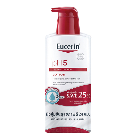 Eucerin pH5 Dry Sensitive Skin Lotion ยูเซอริน พีเอช 5 โลชั่น 400 ml แพ็คคู่ จำนวน 2 ขวด SAVE 25 % 19262