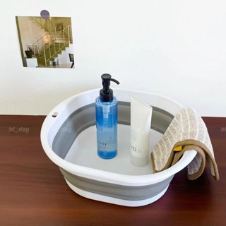 แบบพกพาสะดวกกะละมังซักผ้า กะละมัง กะละมังพับได้ กะละมังซิลิโ…