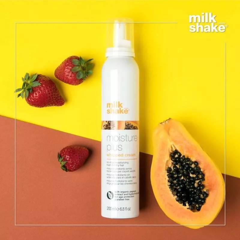 Milk Shake Moisture Plus Whipped Cream 200ml (แพคเกจใหม่) ให้ผมนุ่มสลวย เงางาม และสุขภาพดี