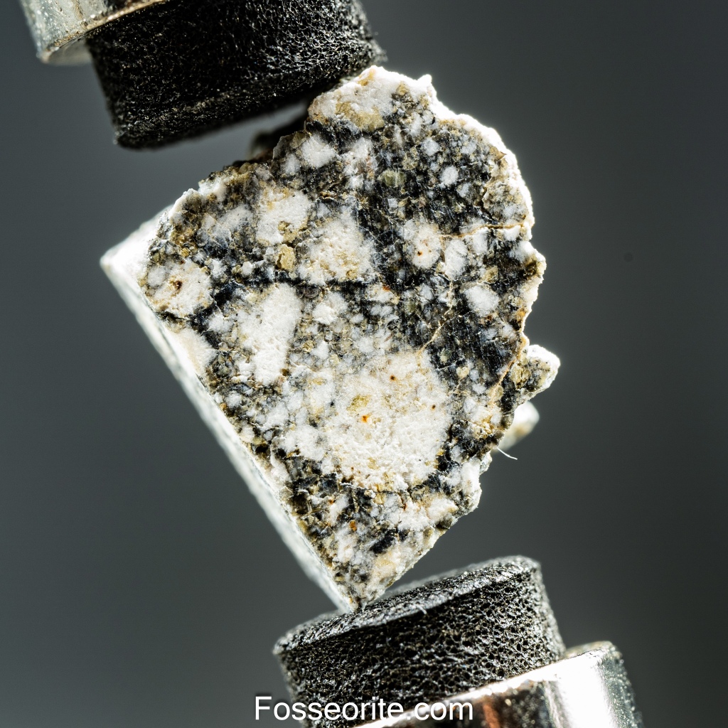 [ชื่อดังที่สุด!+576mg] อุกกาบาตดวงจันทร์ NWA 5000 Lunar Highlands Feldsp. Breccia Meteorite from Moo