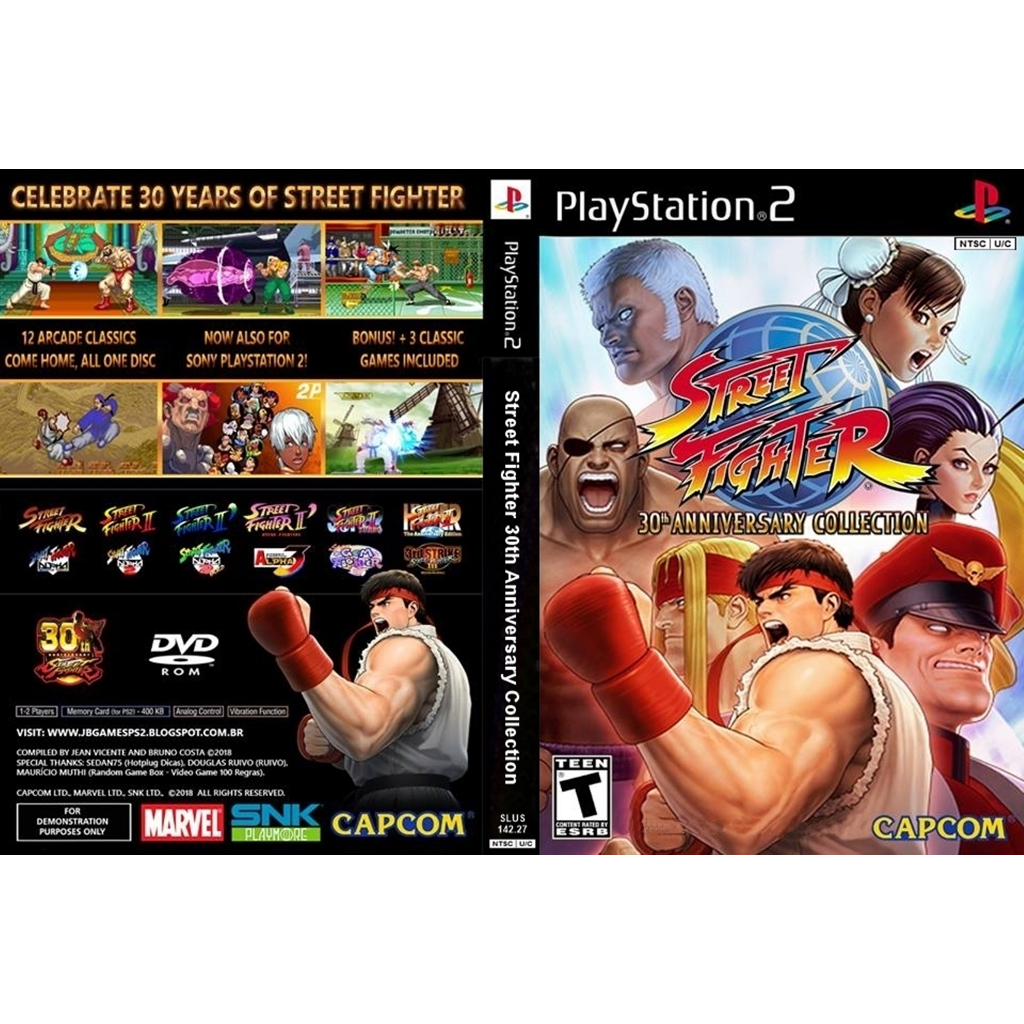 แผ่นเกมส์ PS2 30th street fighter anniversary collection สกรีนแผ่น คุณภาพ ส่งไว (DVD)