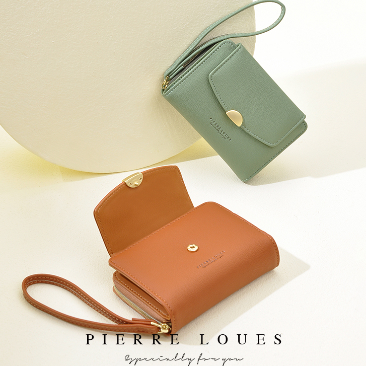 กระเป๋าสตางค์ใบสั้น Plerre Louseพร้อมส่ง กระเป๋าสตางค์ผู้หญิง แฟชั่น สไตล์เกาหลี PL86-18-2
