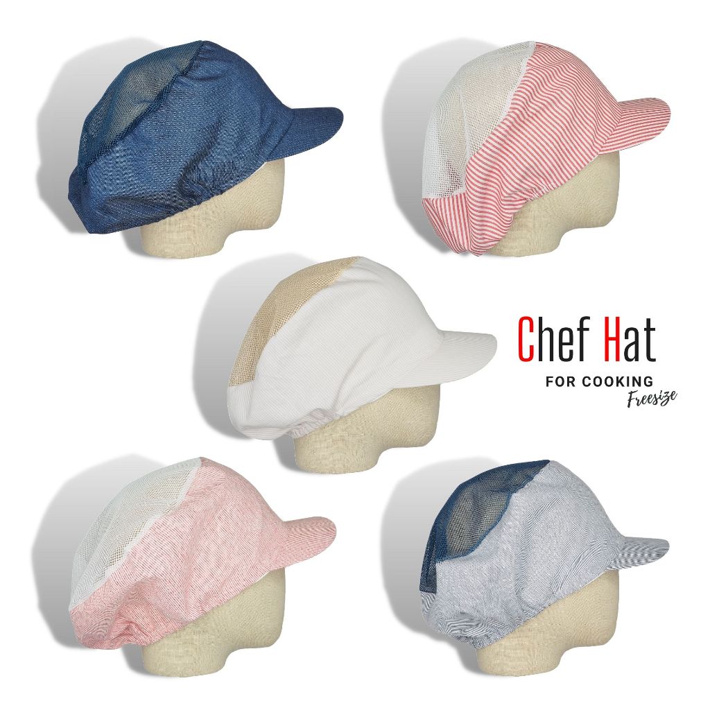 หมวกแม่ครัว อุตสาหกรรม คละลายสีสวยน่ารัก CHEFHAT-01