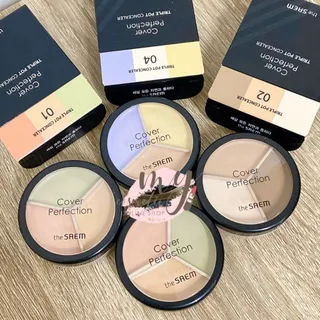 🔥Saleลดล้างสต็อก🔥 The Saem Cover Perfection Triple Pot Concealer คอนซีลเลอร์3ช่อง ⚡มีขายรวม 2 แพ็คเก็จนะคะ⚡