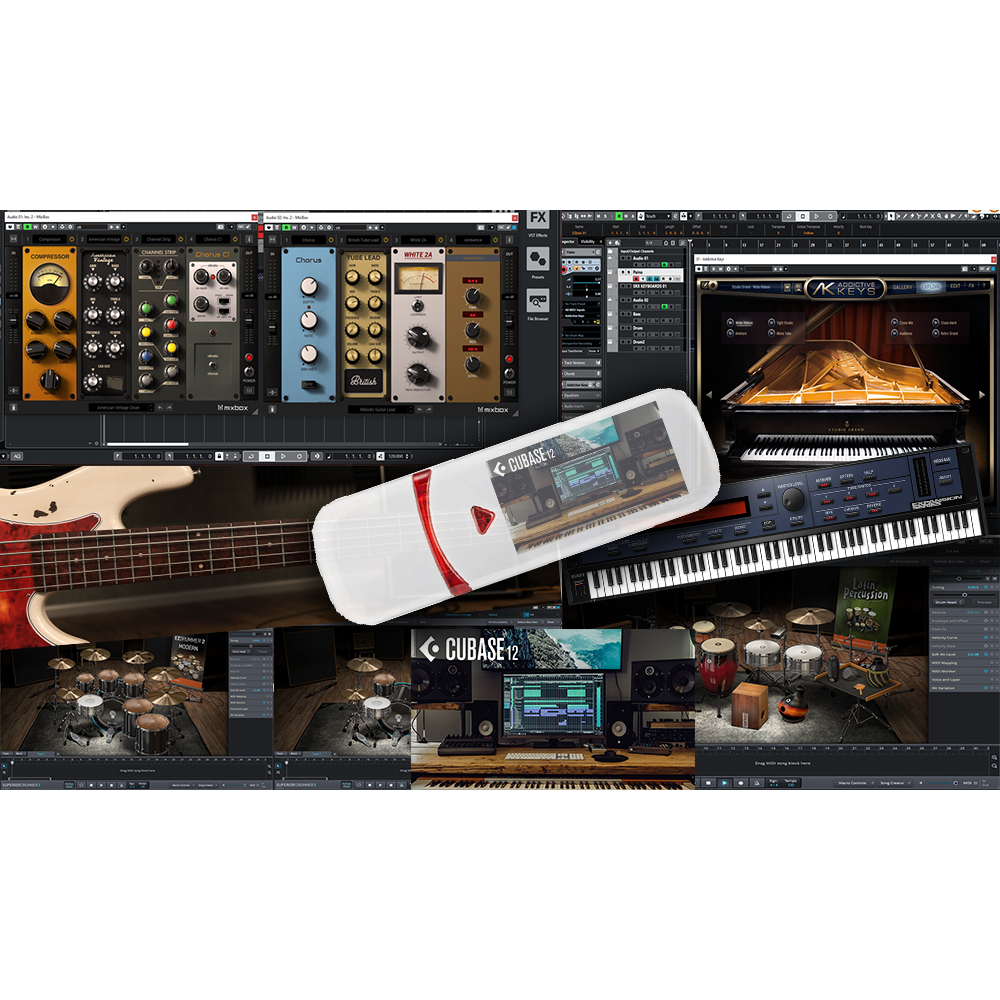ทำเพลงแบบมืออาชีพด้วย Cubase 12 Pro พร้อมปลั๊กอิน กลอง .เบท/คีย์บอร์ด /เปียโน/และสุดยอดเอฟเฟ็ค Mixbo