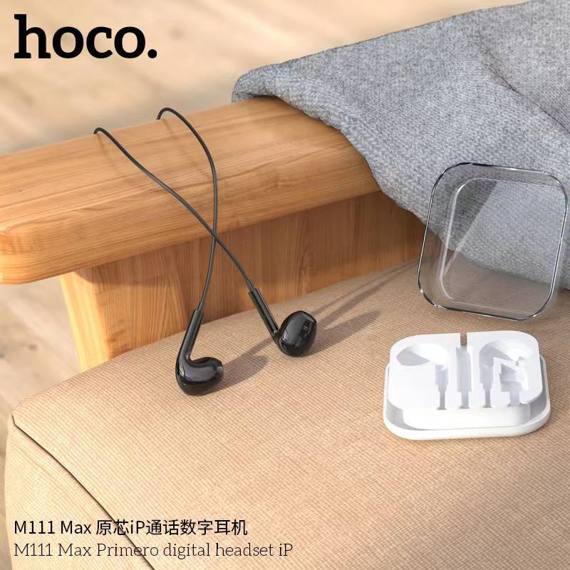 Hoco M111 หูฟัง iOS ไม่ต้องต่อบลูทูธ ไมค์ในตัว มีปุ่มคอนโทรล เพิ่ม-ลดเสียง รับสาย เล่นเพลง