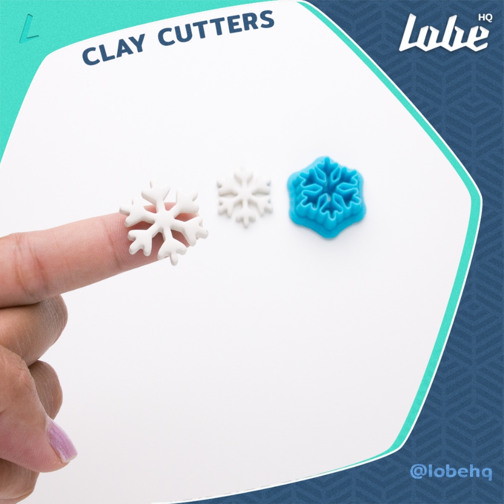 Snowflake D Clay Cutter/ Polymer Clay Cutter/ Clay Tools/ แม่พิมพ์กดดินโพลิเมอร์รูปทรงเกล็ดหิมะ D