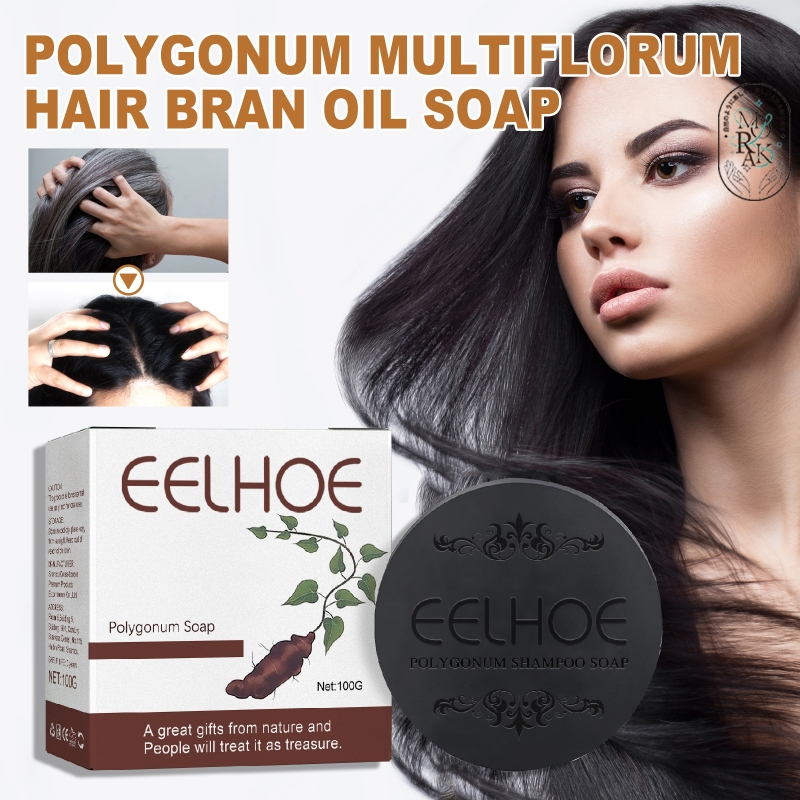 สบู่แชมพู สบู่สระผมรากโสมดำ เชื้อราบนหนังศรีษะ Polygonum Multiflorum ผมหนาดกดำ 100g สบู่สระผม สบู่รากโสมดำ ลดผมร่วง