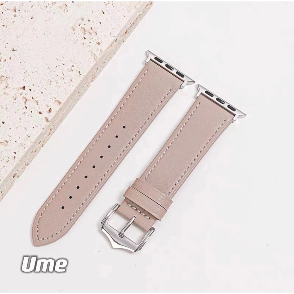 สายนาฬิกาข้อมือหนังสาย Watch10 9 7 6 se 8 ultra ขนาด 38/40/41/42/44/45/46/49มม strap ใหม่บางสายหนัง DD