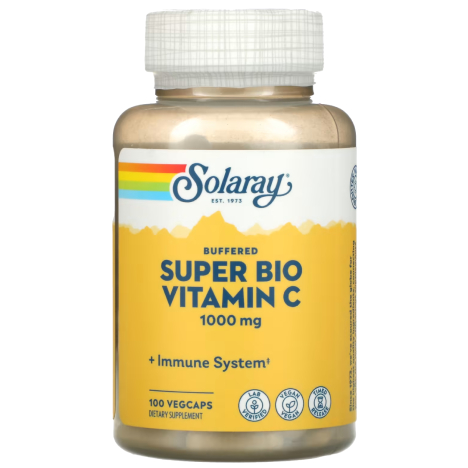 ไบโอ วิตามินซี Solaray, Buffered Super Bio Vitamin C, 500 mg, 100 VegCaps