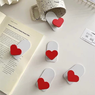 พร้อมส่ง🍑 ที่แขวนของ ตะขอ Red Heart ที่แขวนของติดผนัง ไม่ต้องเจาะ ที่แขวนกุญแจ ที่แขวนปลั๊กไฟ ที่ติดผนังแขวนของ 32007