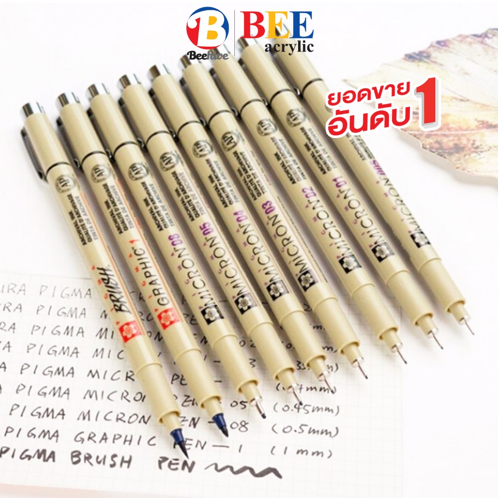[ลดราคา สินค้ามีตำหนิ] SAKURA ปากกาตัดเส้น ขแงแท้ 100% ปากกาพิกม่า PIGMA MICRON DRAWING PEN