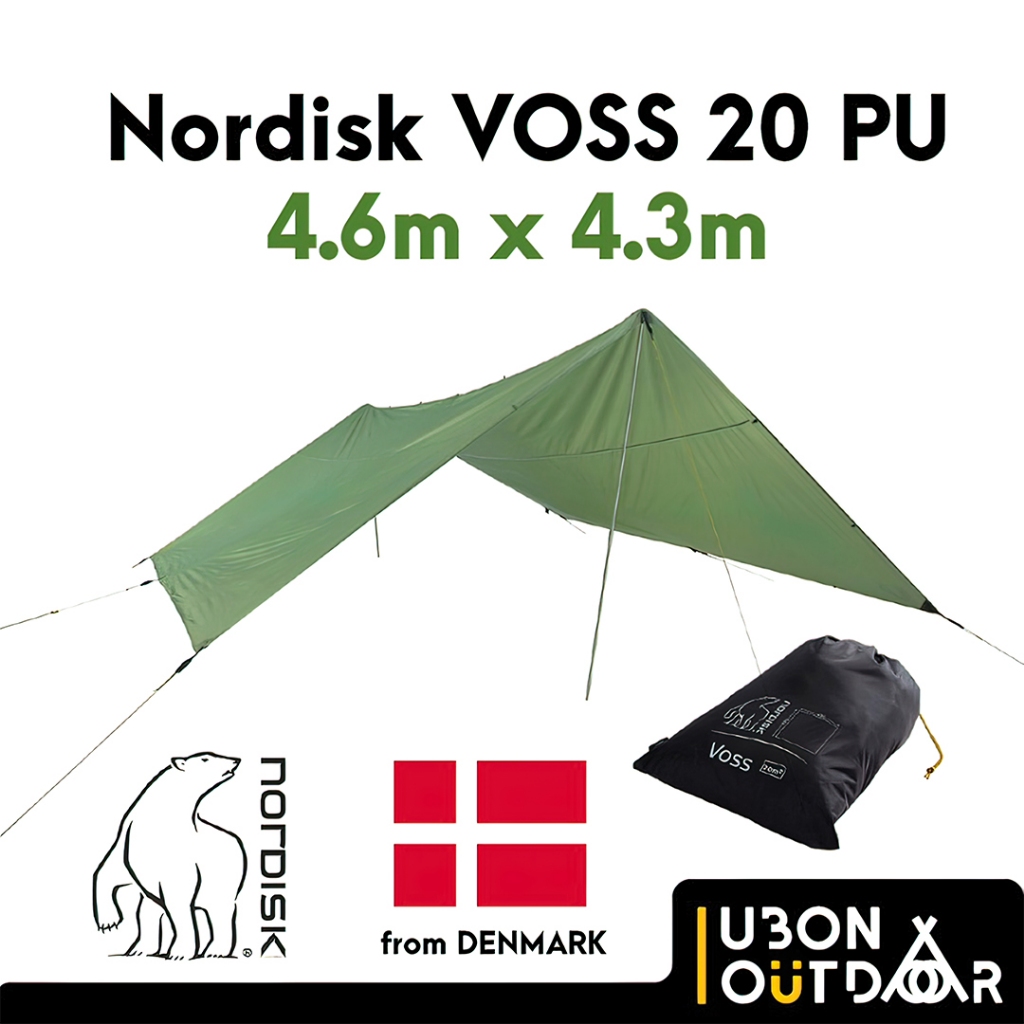 ทาร์ป Nordisk Voss 20 PU ผ้า Polyester Rip-Stop ขนาด 4.6x4.3 เมตร.