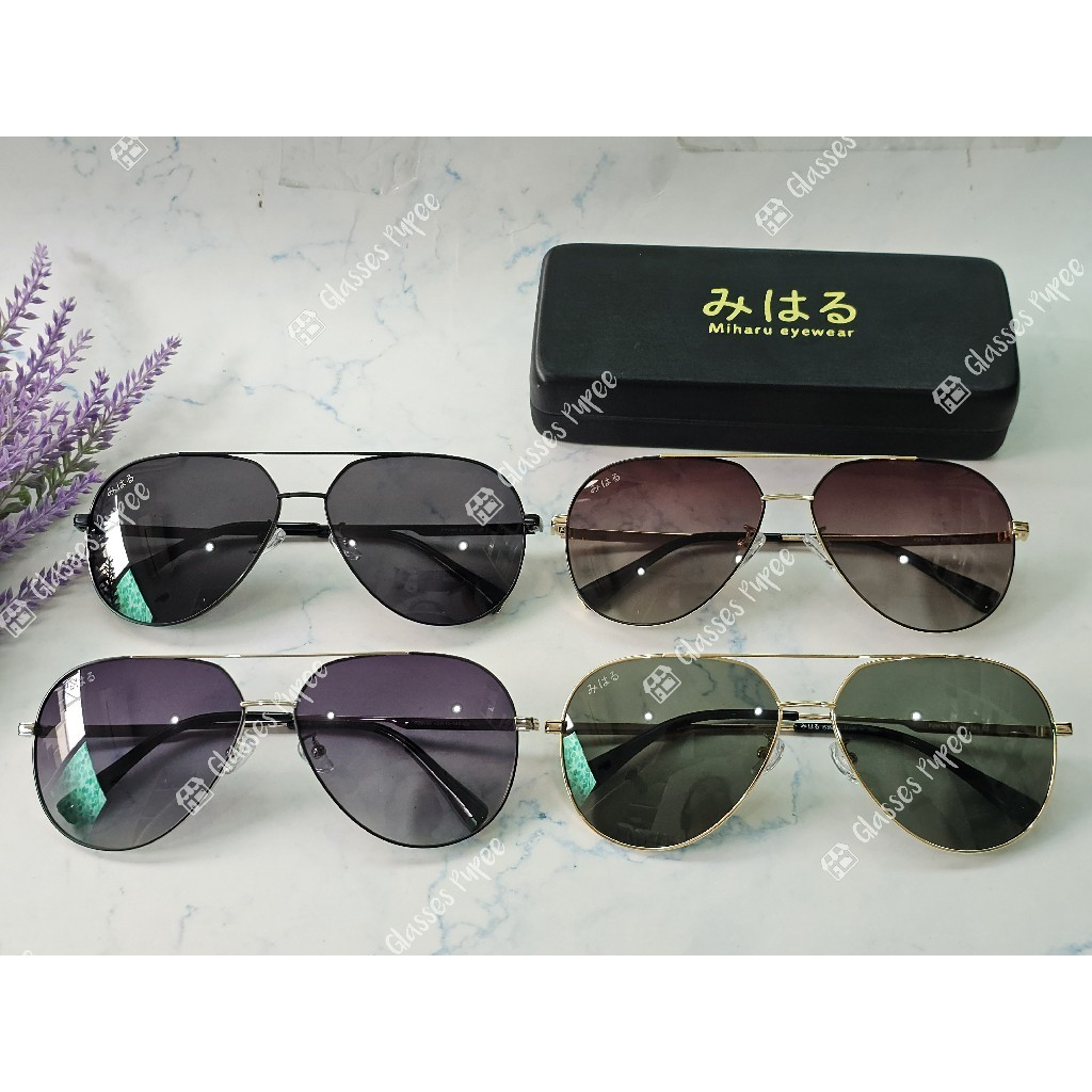 แว่นกันแดดแบรนด์ญี่ปุ่น みはる (Miharu) รุ่น P29056 ขนาด 62mm 🎁 ส่งฟรี 🎁