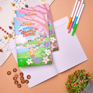 [โกญจนาท] สมุดลายญี่ปุ่น 70 แผ่นรวมปก | จดบันทึก ปกอ่อน สมุดนักเรียน ราคาถูก ลายการ์ตูน