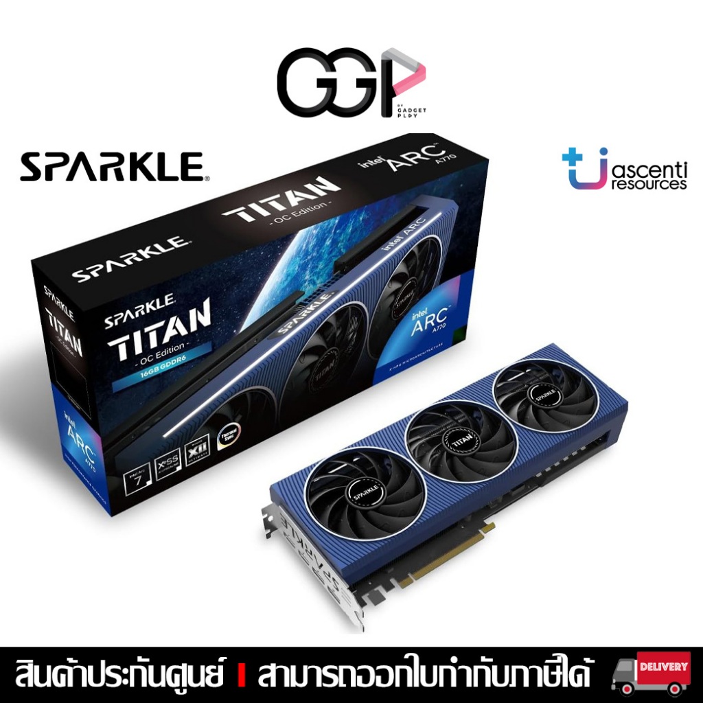 [กรุงเทพฯ ด่วน 1 ชั่วโมง]  การ์ดจอ SPARKLE INTEL ARC A770 TITAN OC EDITION 16GB GDDR6 *ประกันศูนย์