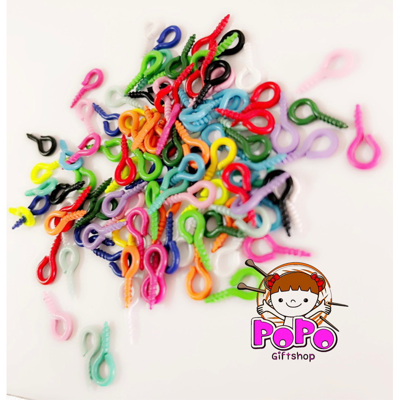 สกรู อายพิน ก้านเกลียว 4*8/5*10 มิล แพ็คละ 12 ชิ้น 10 บาท