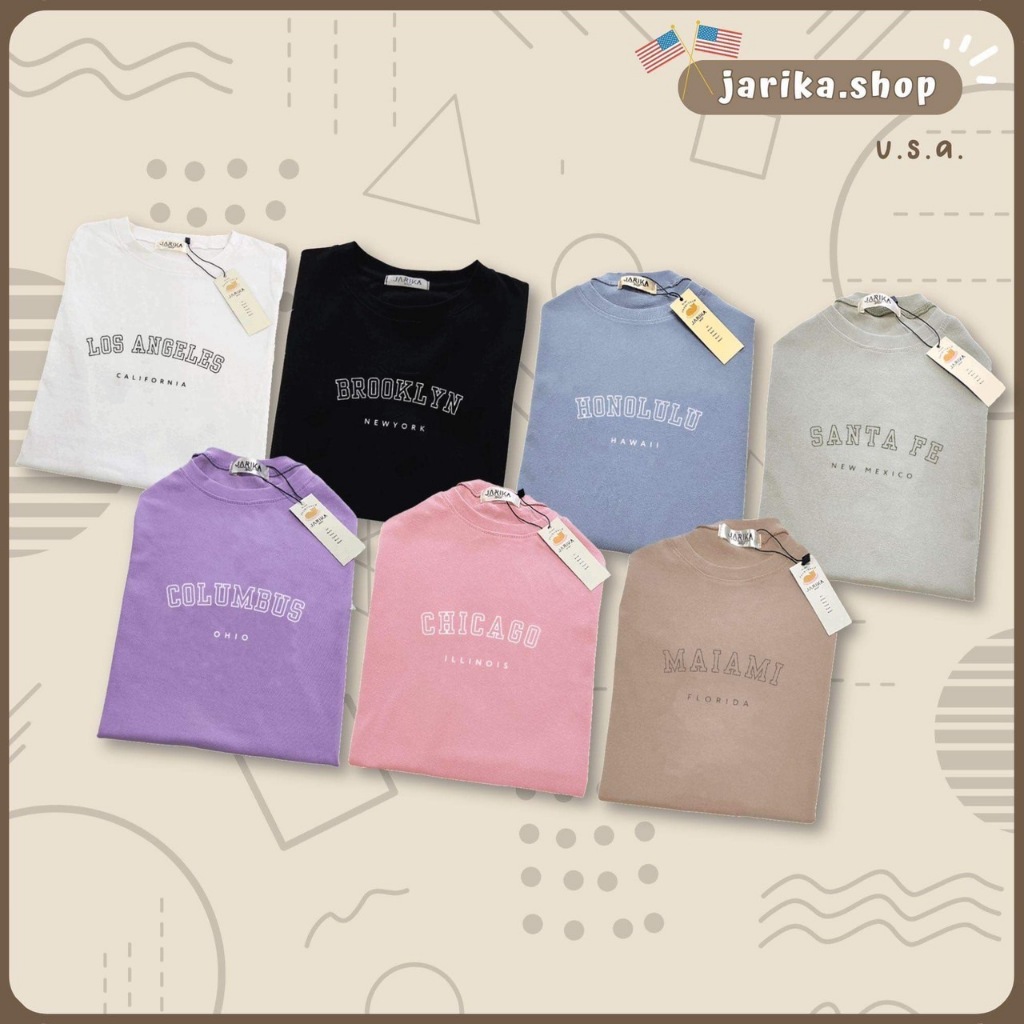 Jarikashop - เสื้อยืดลาย USA ( งานป้าย.. Jarika ) ( จ210 )