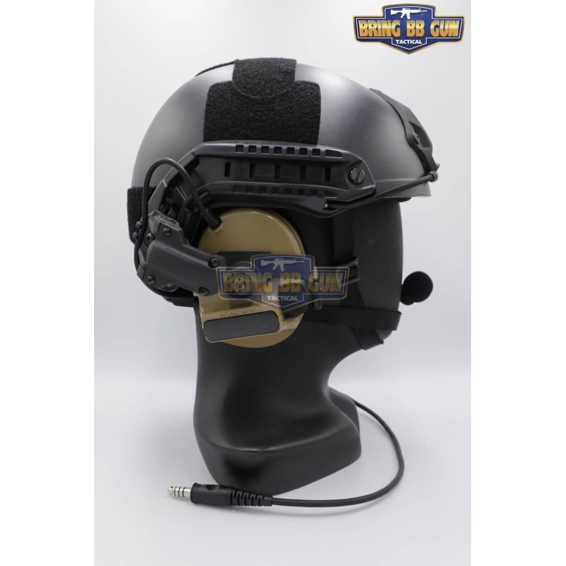 หูฟังสื่อสารตัดเสียง ทรง Comtac III ยี่ห้อ Tac-Sky รุ่น ขาติดหมวกฟาส