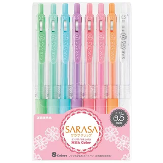 (ใหม่ สีLimited ) ปากกา Zebra Sarasa Clip ปากาเจล แบบ Set และ Collection พิเศษ Milky DecoShin Marble และลายลิขสิทธิ์