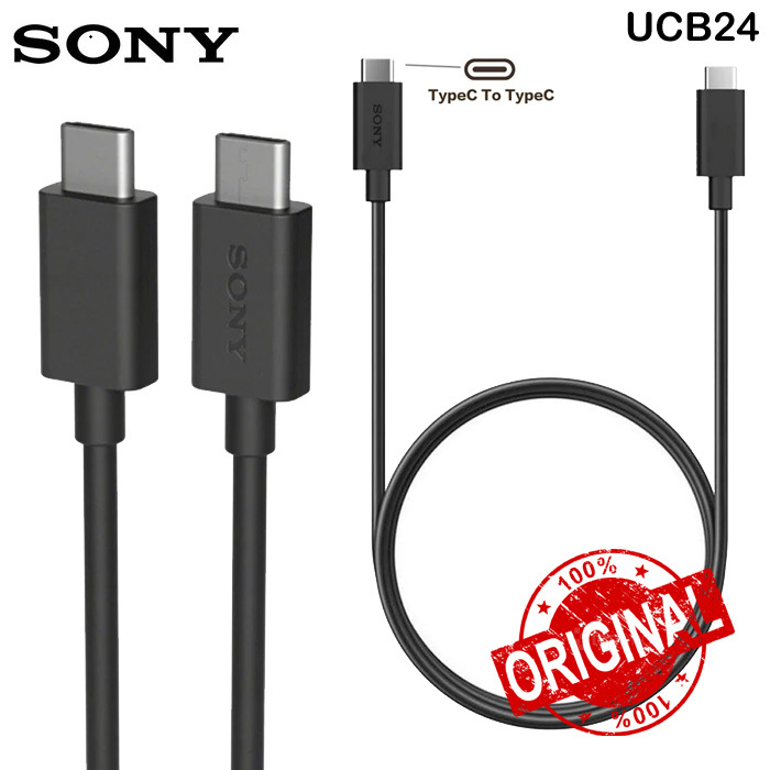 SONY สายชาร์จ USB-C to USB-C Cable รุ่น UCB24  ( สีดำ/ยาว 1 เมตร ) //สินค้าพร้อมส่ง