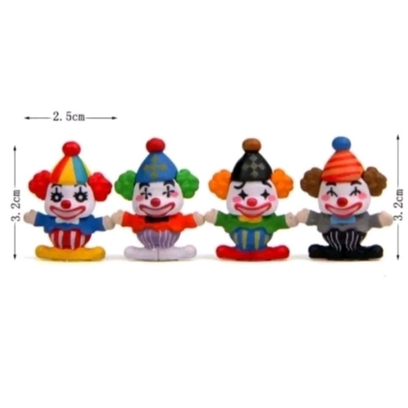 ตัวตลกสุ่มสี 1ตัว โมเดลแต่งสวนจิ๋ว สวนถาด ขนาดเล็ก ราคา ถูกที่สุด ดีลบีเคเค