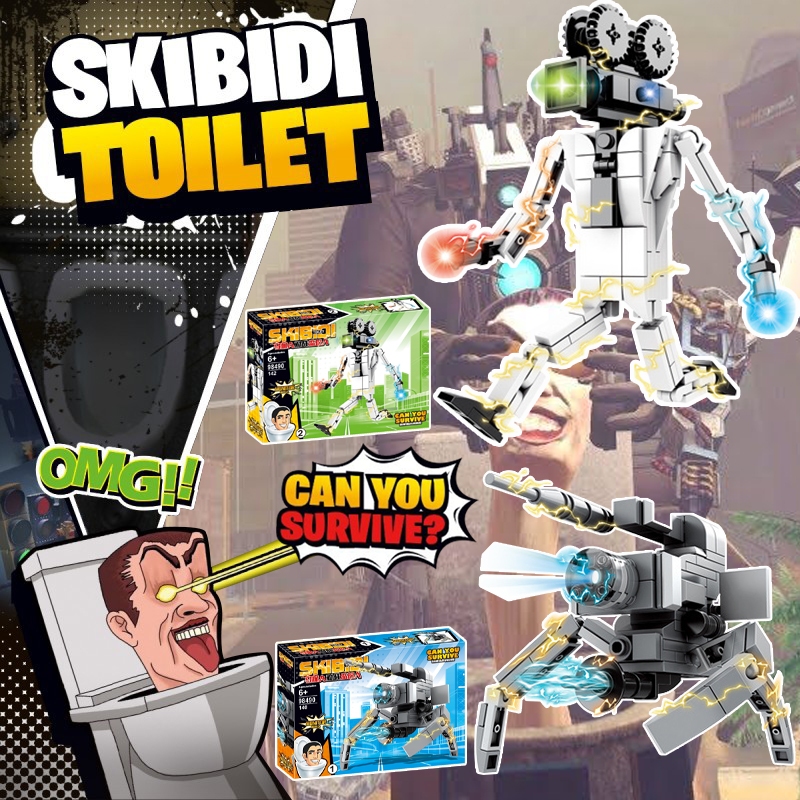 พร้อมส่งทันที💥skibidi toiletเลโก้ ของเล่นโมเดล บล็อคตัวต่อ อุปกรณ์ต่อพ่วงเกมการ์ตูนตลก W0258