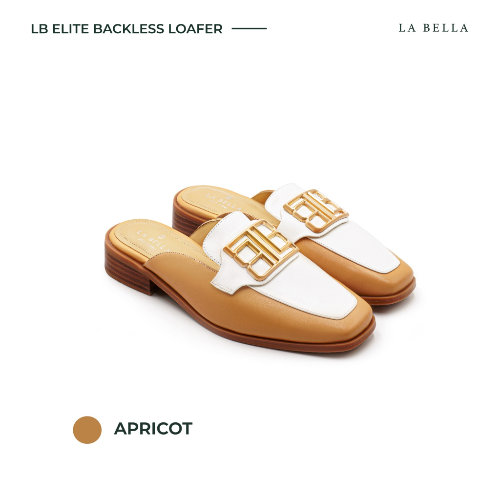 LA BELLA รุ่น LB ELITE BACKLESS LOAFER - APRICOT