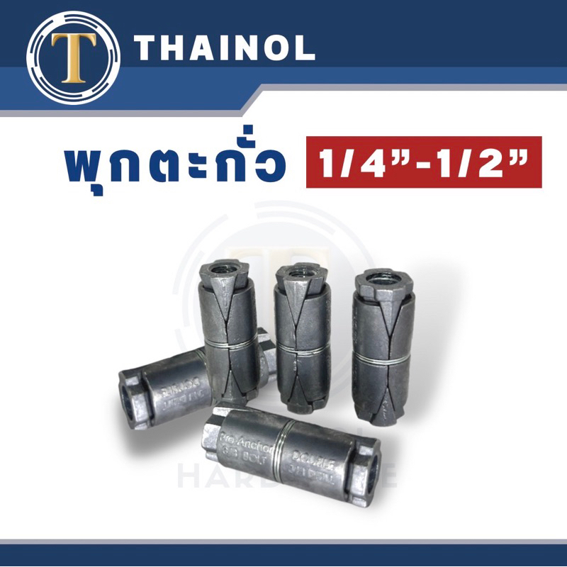 พุกตะกั่ว ขนาด 1/4" - 1/2"